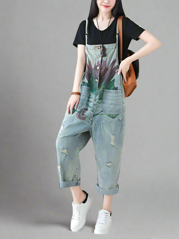 Floral Printed Party Overalls Dungarees
Floral Women Dungarees