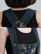 Floral Fields Jumpsuit Overall Dungaree  Denim Women Dungarees