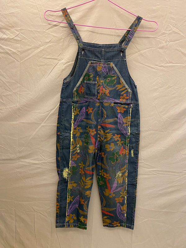 It’s My Life Flower Printed Denim Overall Dungarees