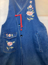 Stylish Spring Embroidered Flower Overalls Dungarees