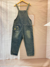 Printed Denim Overalls Dungarees