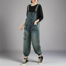 Retro Pocketed Denim Bib Dungaree