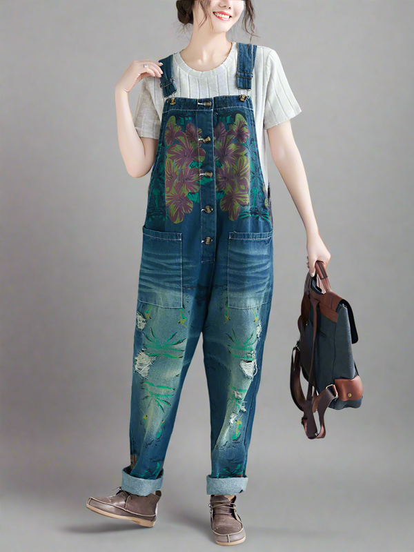 Bib Baggy Denim Overalls Dungarees
Floral Women Dungarees