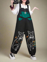 Meow Magic Overall Dungaree Boho Women Dungarees