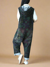 Hooded Zipper Overalls Dungarees