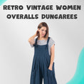 Retro Vintage Women Overalls Dungarees