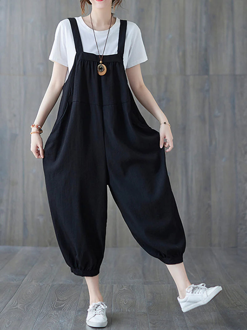 Casual Baggy Cotton Overalls Dungarees