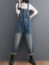 Artistic Retro Overalls Dungarees Vintage Women Denim Overalls Dungarees