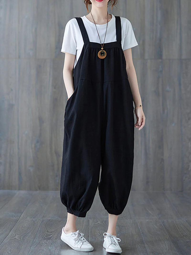 Casual Baggy Cotton Overalls Dungarees