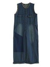 Temperament Oversize Overalls Dungarees Vintage Women Overalls Dungarees