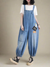 Embroidered Baggy Overalls Dungarees  Boho Denim Women Dungarees