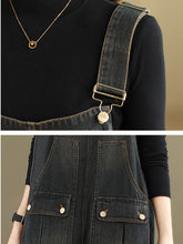 Casual Distressed Denim Overalls Dungarees