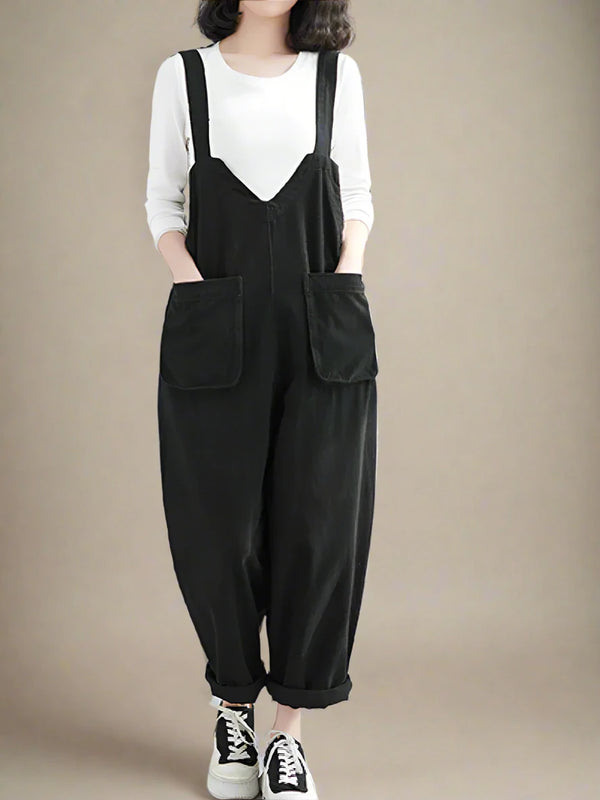 Loose Denim Overalls Dungarees Vintage Women Overalls Dungarees