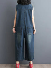 Temperament Oversize Overalls Dungarees Vintage Women Overalls Dungarees