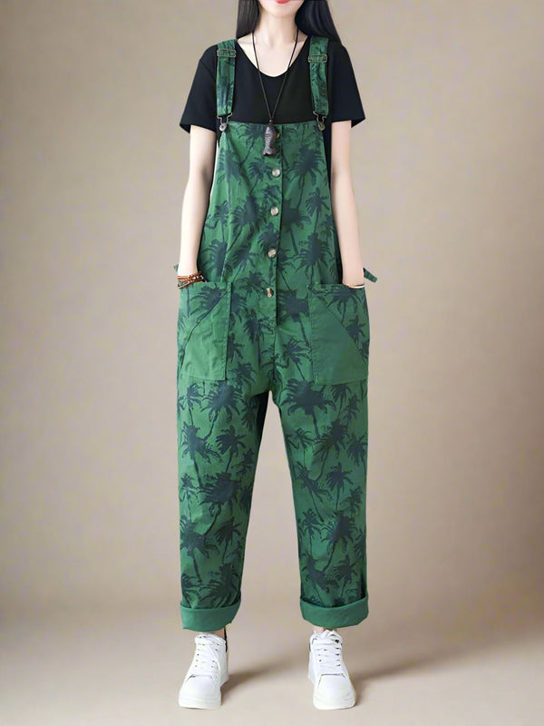 Printed Cotton Overalls Dungarees
Floral Printed Women Dungarees