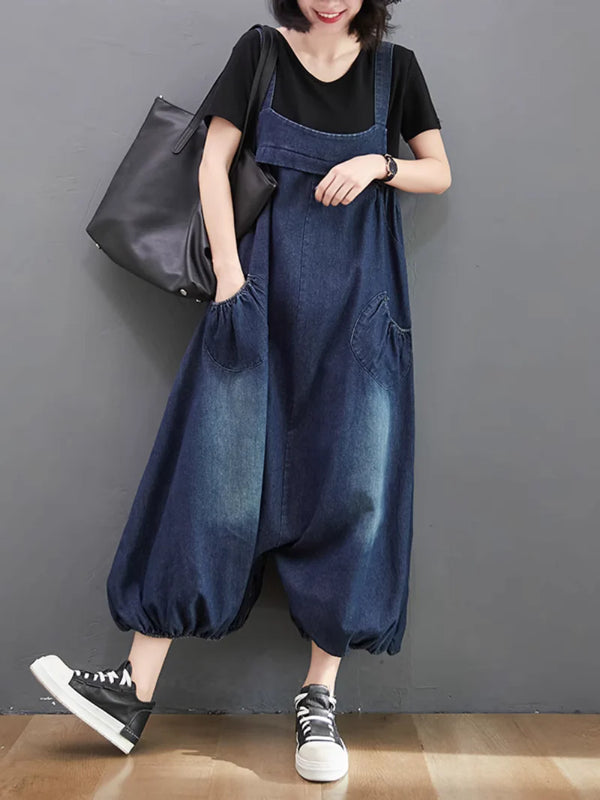 Baggy Bibs Overalls Dungarees Boho Women Dungarees