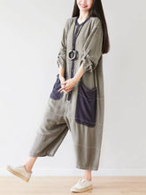 Safari Style Three-point Overalls Dungarees Boho Women Dungarees