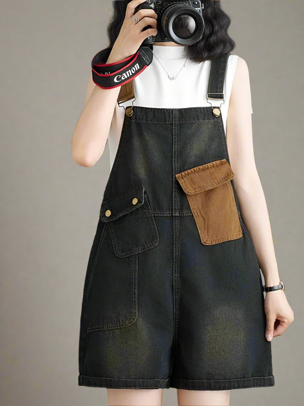 Trendy Casual Short Overalls Dungarees Women Short Dungarees