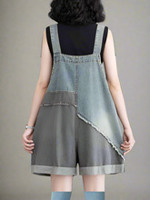 Casual Contrasting Short Overalls Dungarees Women Denim Short Dungarees