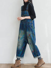 Watercolor Printed Denim Overalls Dungarees
Printed Women Dungarees