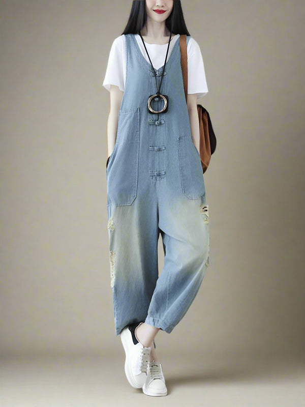 Baggy Faded Overalls Dungarees
Denim Women Dungarees