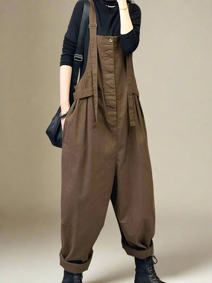 Asymmetrical Denim Overalls Dungarees