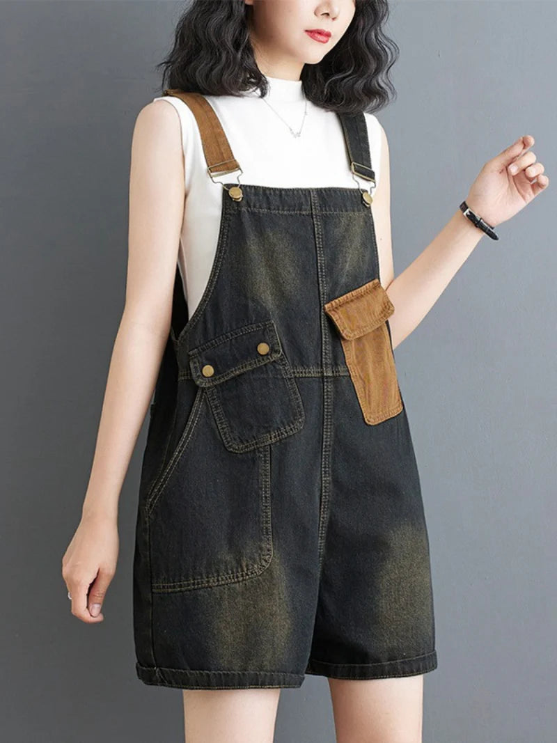 Vintage Women Overalls Dungarees