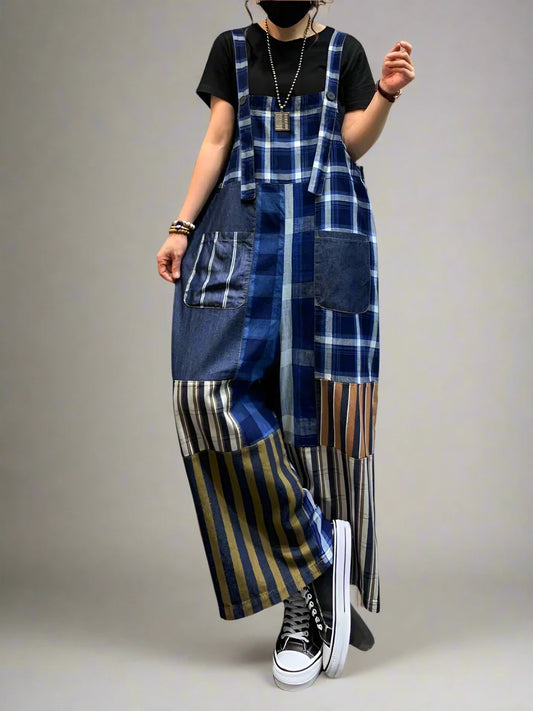 Stripped Vintage Overalls Dungarees