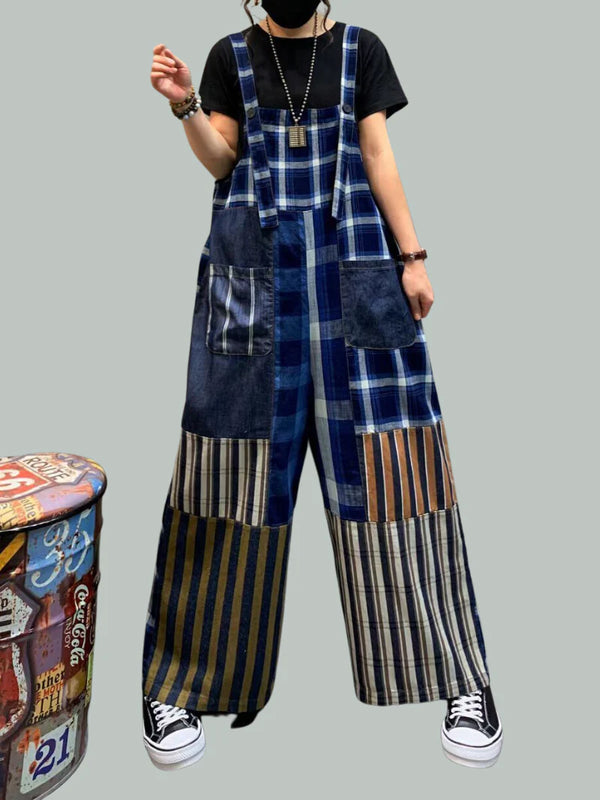 Stripped Vintage Overalls Dungarees Boho Women Dungarees