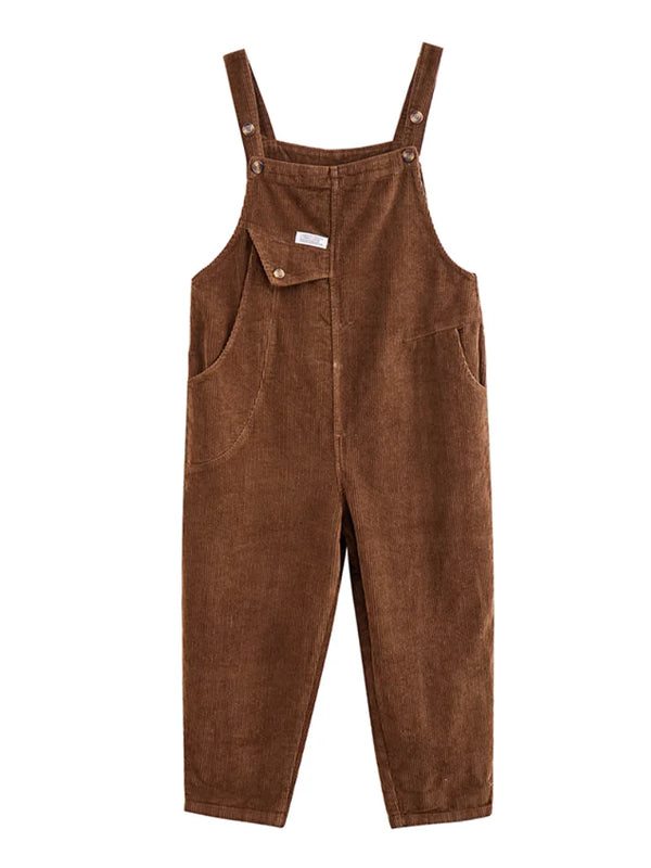 Corduroy Bibs Overalls Dungarees Vintage Women Overalls Dungarees