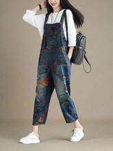 Cute Artist Large Size Denim Overalls Jumpsuit
Floral Printed Women Dungarees