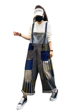 Stripped Vintage Overalls Dungarees Boho Women Dungarees