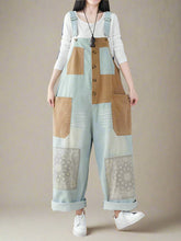 Contrasting Patchwork Overalls Dungarees