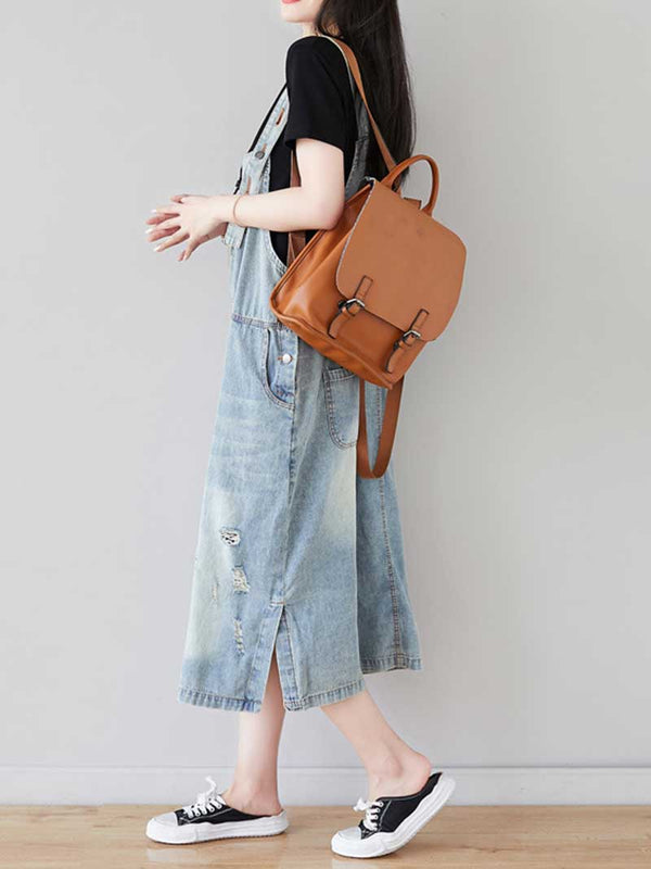 Midi Denim Overalls Dungarees Denim Women Dungarees