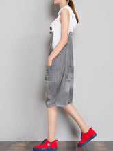 Simple Ripped Short Overalls Dungarees Women Short Dungarees