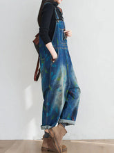 Watercolor Printed Denim Overalls Dungarees
Printed Women Dungarees