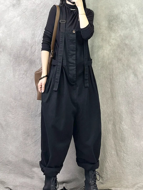 Asymmetrical Denim Overalls Dungarees Boho Women Dungarees