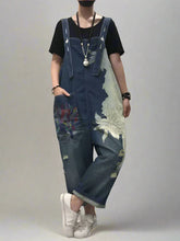 Ripped Irregular Print Overalls Dungarees
Printed Women Dungarees