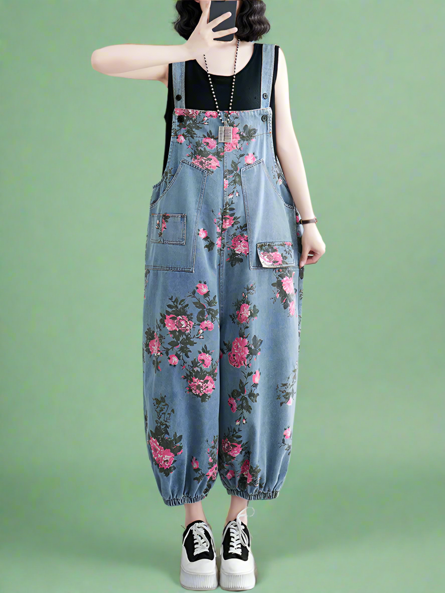 Floral Women Dungarees