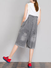 Simple Ripped Short Overalls Dungarees Women Short Dungarees