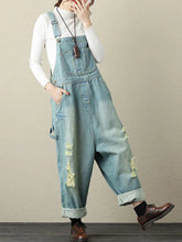 Loose Bib Denim Overalls Dungarees Vintage Women Overalls Dungarees