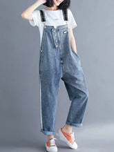 Casual Crotch Overalls Dungarees Vintage Women Denim Overalls Dungarees