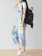 Painted Denim Overalls Dungarees Denim Women Dungarees