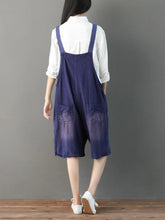 Loose Cotton Short Overalls Dungarees Women Short Dungarees