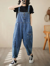 High Waist Denim Overall Dungarees Vintage Women Denim Overalls Dungarees