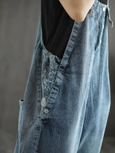 Denim Ripped Cropped Overalls Dungarees Vintage Women Denim Overalls Dungarees