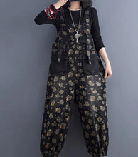 Flower Print Overalls Dungarees,Women Overalls Dungarees