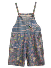 Floral High Waist Short Denim Overalls Dungarees
Floral Printed Women Dungarees