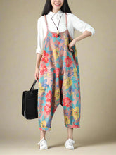 Printed Floral Bib Dungaree Boho Women Dungarees