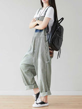 Vertical Stripped Baggy Overalls Dungarees,Women Overalls Dungarees